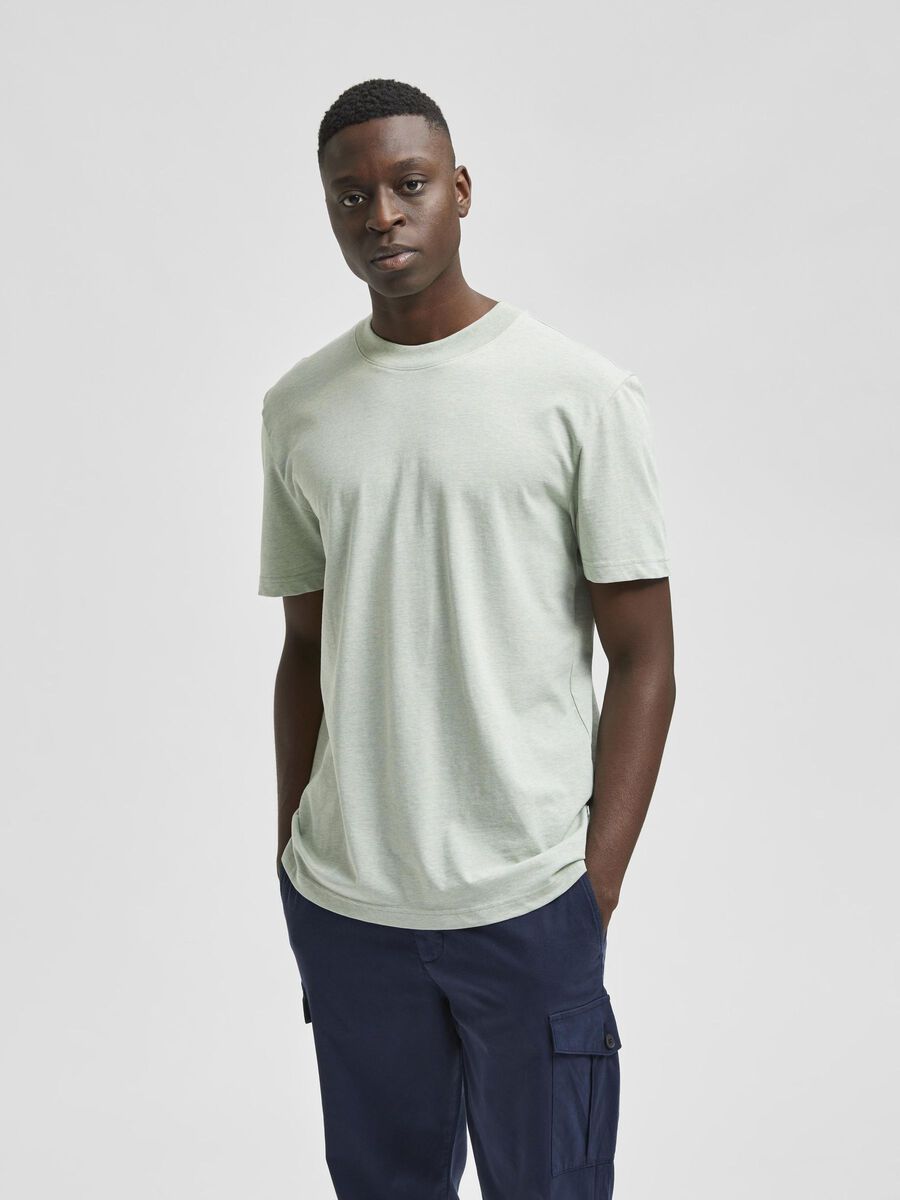 Selected RELAXED FIT KURZARM T-SHIRT, Desert Sage, highres - 16077385_DesertSage_861562_003.jpg
