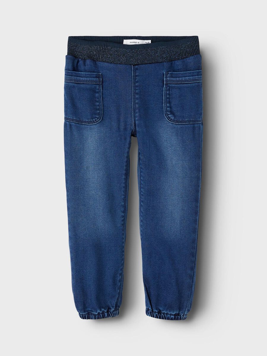 name it BAGGY FIT SWEAT JEANS, Dark Blue Denim, highres - 13218362_DarkBlueDenim_003.jpg