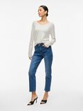VILA VIRIL V-NECK KNITTED PULLOVER, White Alyssum, highres - 14042769_WhiteAlyssum_005.jpg