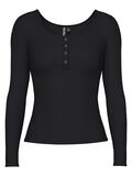 Pieces PCKITTE  LONG-SLEEVED T-SHIRT, Black, highres - 17101437_Black_001.jpg