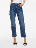 VILA MID-RISE STRAIGHT FIT JEANS, Medium Blue Denim, highres - 14080228_MediumBlueDenim_003.jpg