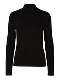 Selected TEXTURED HIGH NECK KNITTED TOP, Black, highres - 16090482_Black_001.jpg
