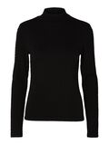 Selected COL MONTANT TEXTURÉ TOP EN MAILLE, Black, highres - 16090482_Black_001.jpg