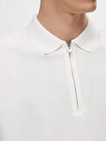 Selected ZIPPER POLO SHIRT, Cloud Dancer, highres - 16079026_CloudDancer_006.jpg