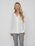 Vila HIGH LOW SPLIT NECK SHIRT, Snow White, highres - 14044253_SnowWhite_003.jpg