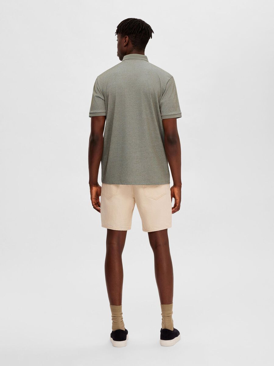 Selected ZIPPER POLO SHIRT, Burnt Olive, highres - 16079026_BurntOlive_1047507_004.jpg