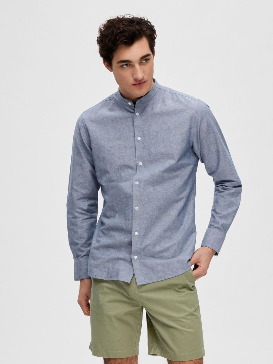 Selected LONG-SLEEVED SHIRT, Medium Blue Denim, highres - 16079058_MediumBlueDenim_003.jpg