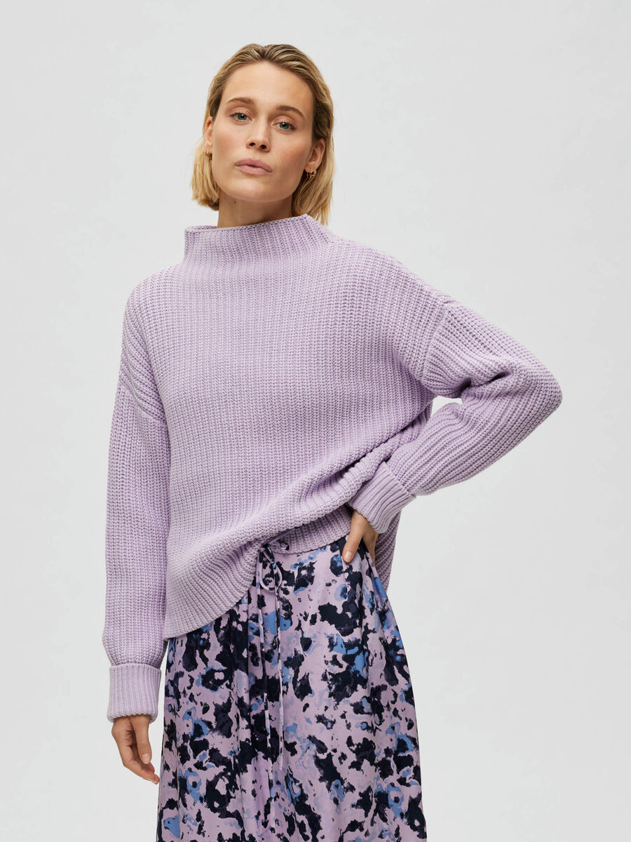 Selected OVERSIZED SWEATER, Orchid Petal, highres - 16075489_OrchidPetal_003.jpg