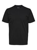 Selected SHORT-SLEEVED RELAXED FIT T-SHIRT, Black, highres - 16077385_Black_001.jpg