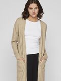 VILA VIRIL LONG STRIKKET CARDIGAN, Natural Melange, highres - 14042770_NaturalMelange_007.jpg