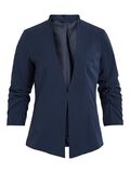 VILA VIHER 3/4 SLEEVED FORMFITTED BLAZER, Navy Blazer, highres - 14039434_NavyBlazer_001.jpg