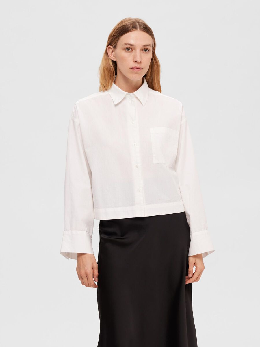 Selected CROPPED SKJORTE, Bright White, highres - 16090439_BrightWhite_003.jpg