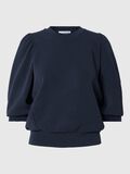 Selected PUFF SLEEVE SWEATSHIRT, Dark Sapphire, highres - 16082379_DarkSapphire_001.jpg