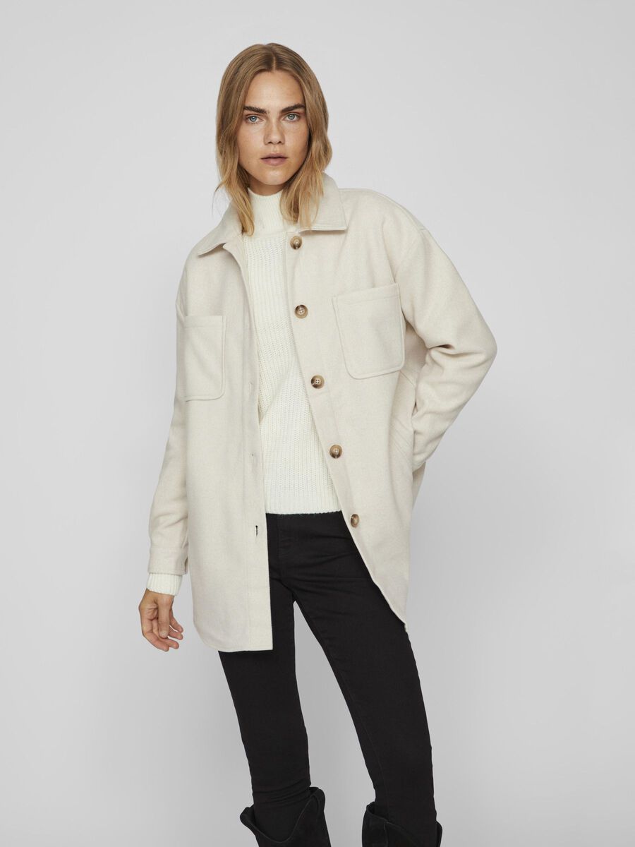 VILA VIKIMMI OVERSIZE  JACKET, Super Light Natural Melan, highres - 14067254_SuperLightNaturalMelan_003.jpg