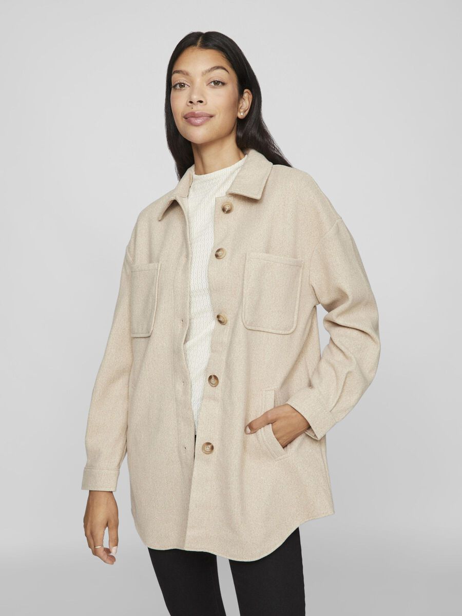 VILA VIKIMMI OVERSIZE JAKKE, Natural Melange, highres - 14067254_NaturalMelange_003.jpg