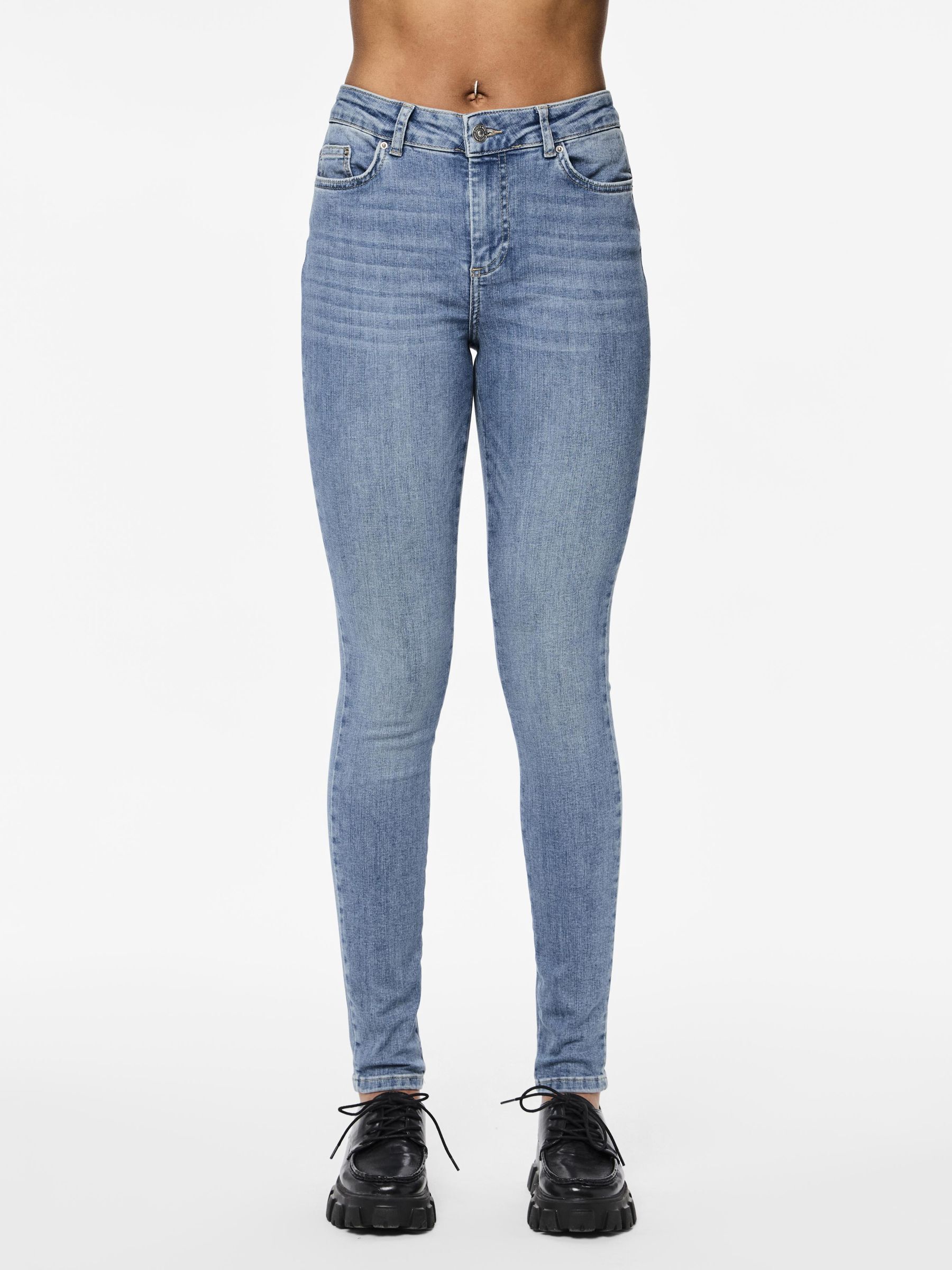 High waist skinny fit jeans pieces clearance