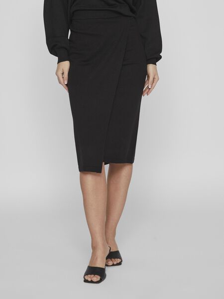 Vila KNIT MIDI SKIRT, Black, highres - 14087486_Black_003.jpg