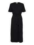 Selected SHORT SLEEVED MIDI DRESS, Black, highres - 16089880_Black_001.jpg