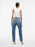 VILA VIKELLY HIGH-WAIST STRAIGHT FIT JEANS, Medium Blue Denim, highres - 14084730_MediumBlueDenim_1038127_004.jpg