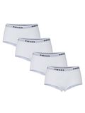 Pieces PCLOGO LADY 4-PACK BOXERSHORTS, Bright White, highres - 17106857_BrightWhite_001.jpg