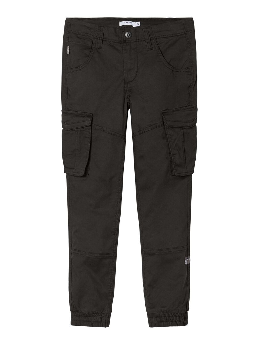 name it REGULAR FIT CARGOPANTS, Black, highres - 13151735_Black_001.jpg