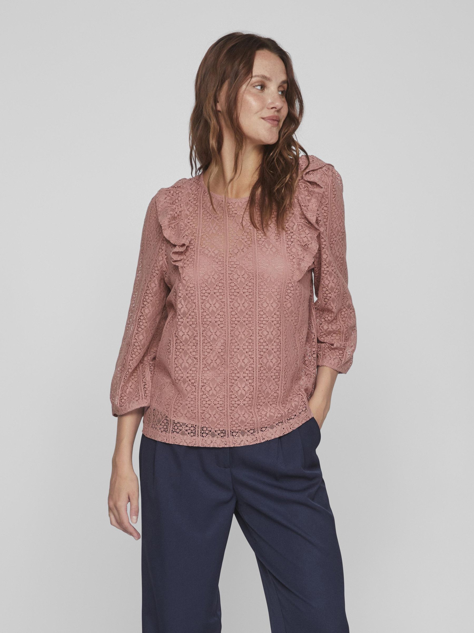 Top met ruches discount mouwen