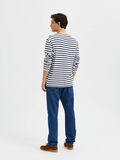 Selected GESTREEPT T-SHIRT MET LANGE MOUWEN, Bright White, highres - 16087926_BrightWhite_1026632_004.jpg