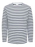 Selected GESTREEPT T-SHIRT MET LANGE MOUWEN, Bright White, highres - 16087926_BrightWhite_1026632_001.jpg