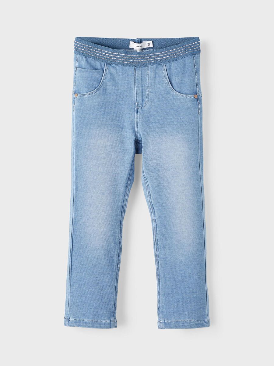 name it SLIM FIT SWEAT JEANS, Light Blue Denim, highres - 13204428_LightBlueDenim_003.jpg