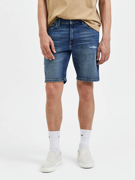 Selected COMFORT STRETCH DENIM SHORTS, Medium Blue Denim, highres - 16086595_MediumBlueDenim_966864_003.jpg