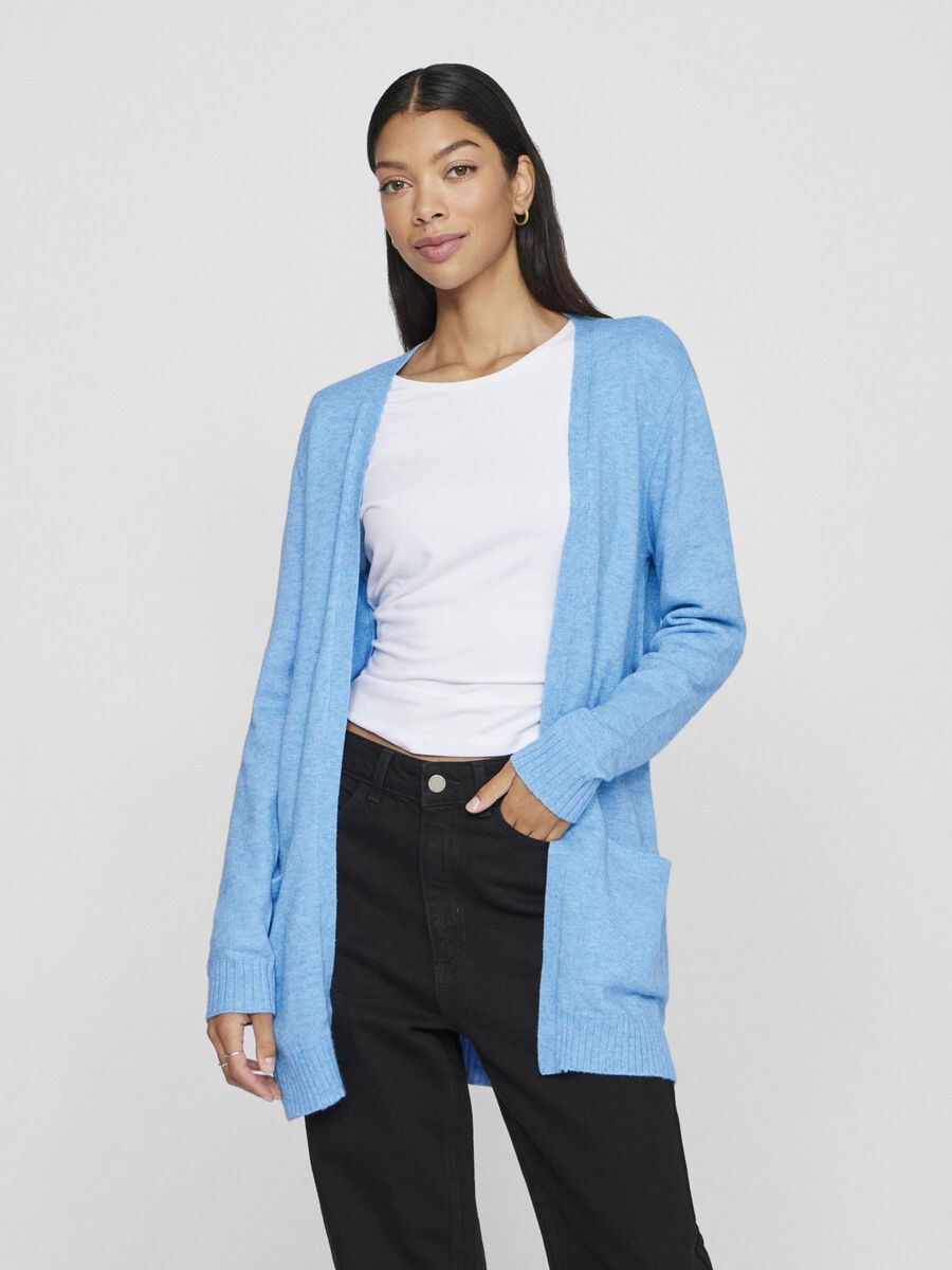 VILA VIRIL STICKAT BASPLAGG KOFTA, Blissful Blue, highres - 14044041_BlissfulBlue_958890_003.jpg