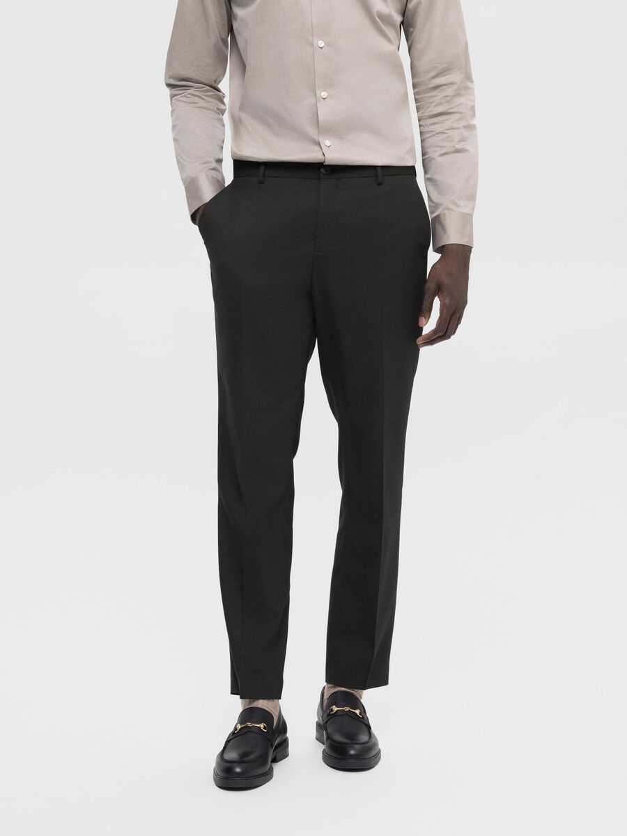 WOVEN TROUSERS from Selected Homme Black, Green