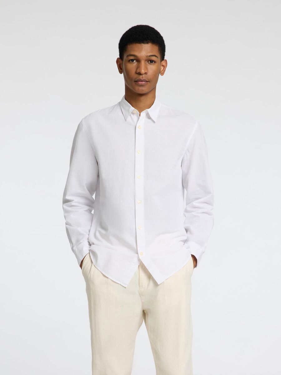 Selected LANGARM HEMD, White, highres - 16078867_White_003.jpg