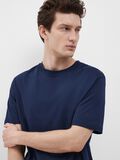 Selected KORTÄRMAD MED AVSLAPPNAD PASSFORM T-SHIRT, Navy Blazer, highres - 16077385_NavyBlazer_008.jpg
