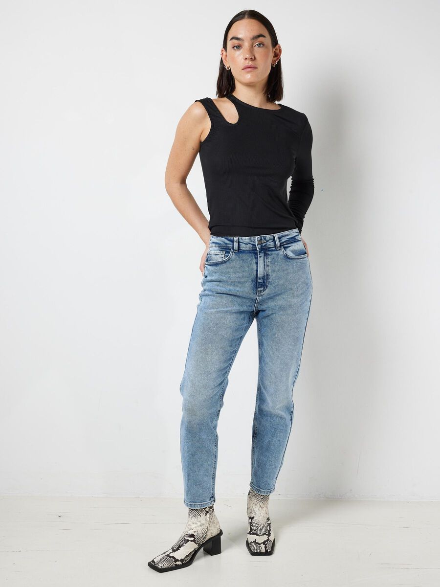 Noisy May NMMONI CROPPED STRAIGHT FIT JEANS, Light Blue Denim, highres - 27023701_LightBlueDenim_007.jpg