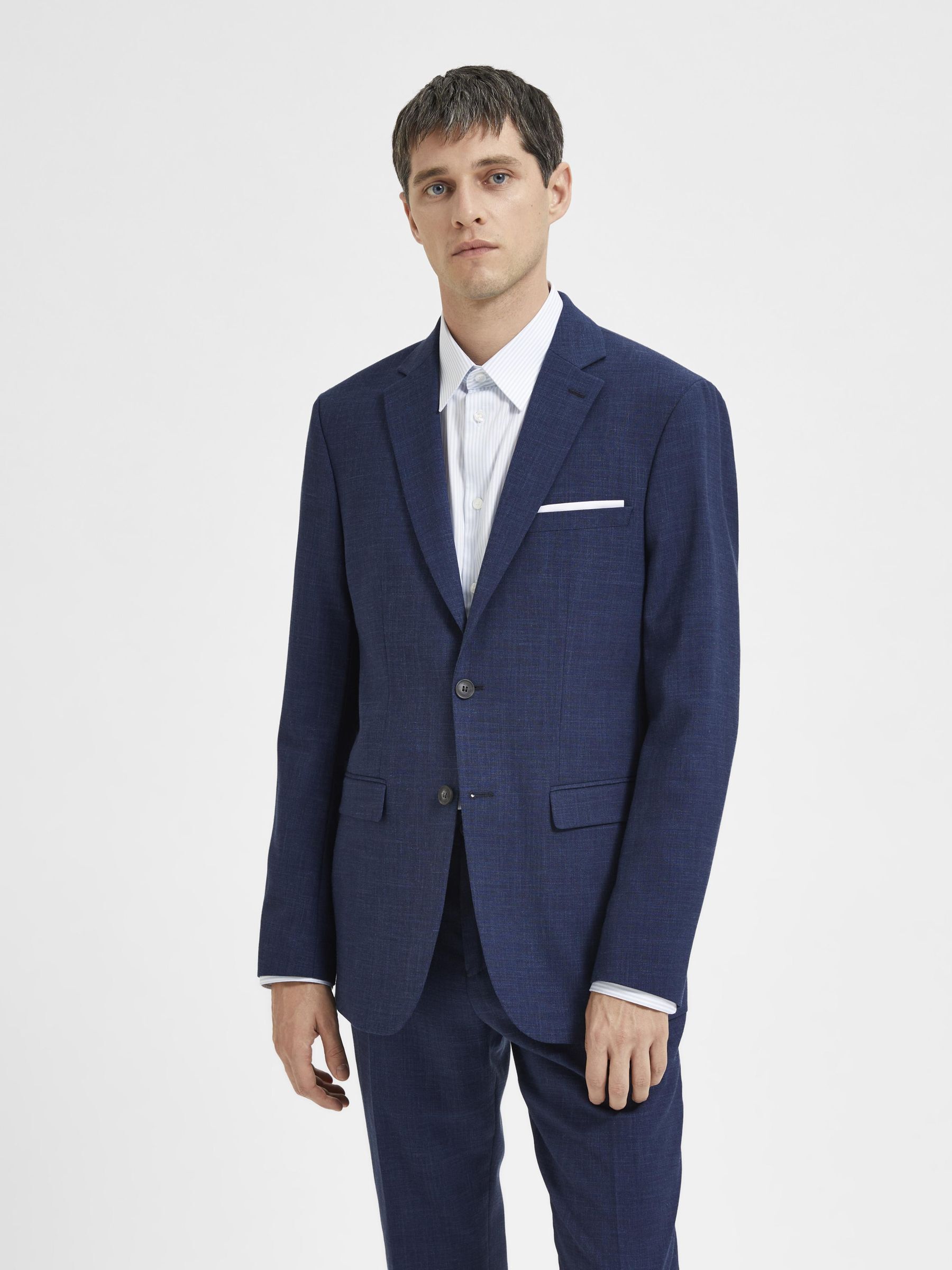SLIM FIT SINGLE BREASTED BLAZER from Selected Homme Black Blue The Founded