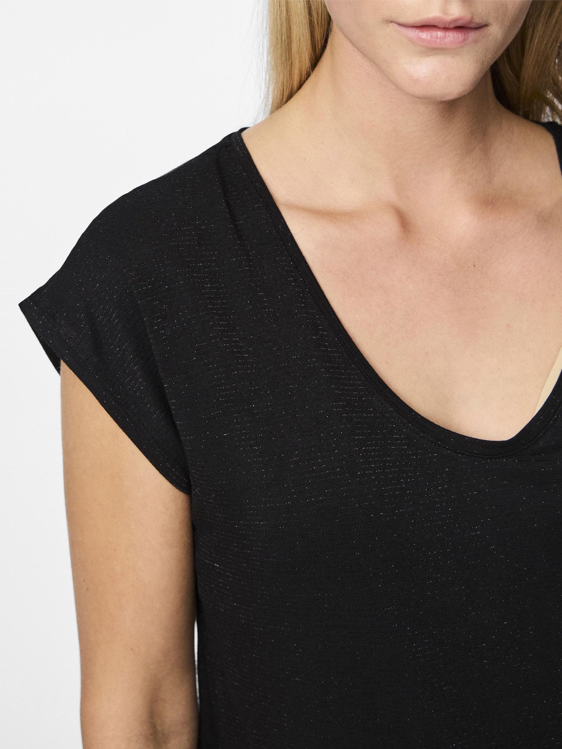 PCBILLO LUREX T SHIRT from Pieces Black The Founded