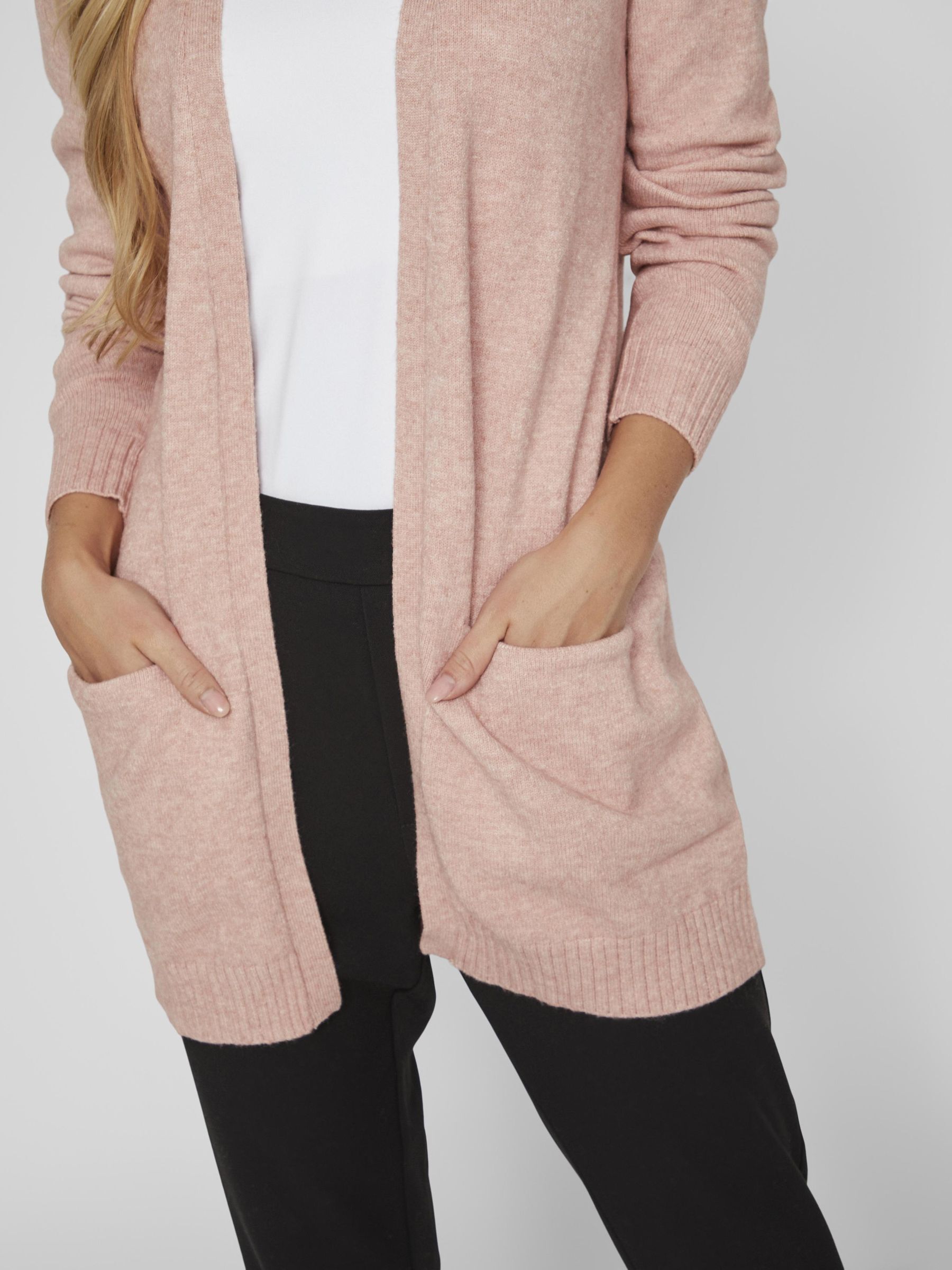 BASIC KNITTED CARDIGAN from VILA Pink The Founded