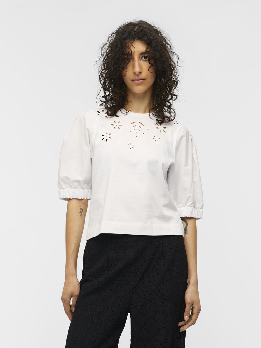 Object Collectors Item PUFF SLEEVE TOP, White, highres - 23042648_White_003.jpg