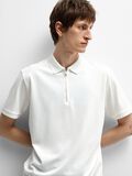 Selected ZIPPER POLO SHIRT, Cloud Dancer, highres - 16079026_CloudDancer_008.jpg