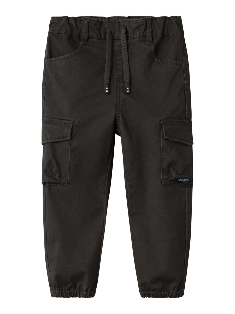 Name it BAGGY FIT CARGO TROUSERS, Black, highres - 13212620_Black_001.jpg