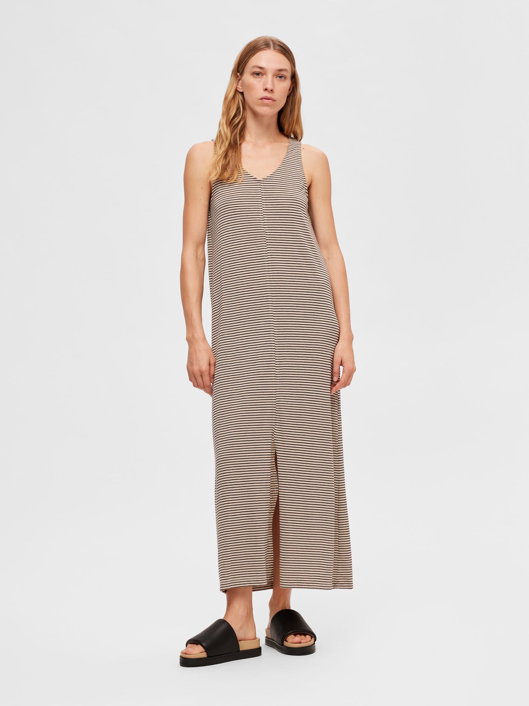 Striped tank maxi dress shop