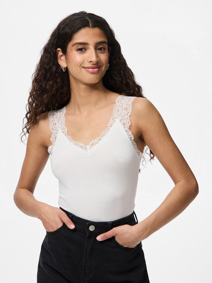 Pieces PCBARBERA LACE TOP, Bright White, highres - 17106017_BrightWhite_003.jpg