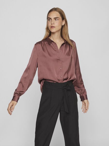 Vila SATIN SHIRT, Rose Brown, highres - 14093326_RoseBrown_003.jpg