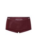 Pieces PCLOGO LADY 4ER-PACK BOXERSHORTS, Tawny Port, highres - 17106857_TawnyPort_1223839_003.jpg