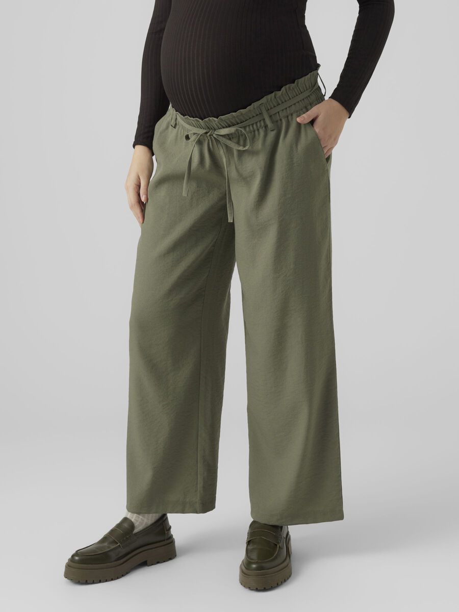 Mama.licious MATERNITY-TROUSERS WIDE LEG TROUSERS, Four Leaf Clover, highres - 20017931_FourLeafClover_003.jpg