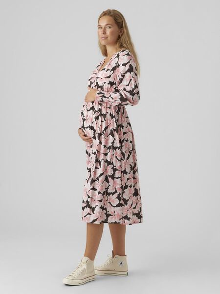 Mama.licious MLPOETRY TESS LS MIDI DRESS 2F FEESTJURK, Potting Soil, highres - 20019367_PottingSoil_1062505_003.jpg