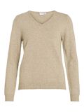 VILA VIRIL V-AUSSCHNITT STRICKPULLOVER, Natural Melange, highres - 14042769_NaturalMelange_001.jpg