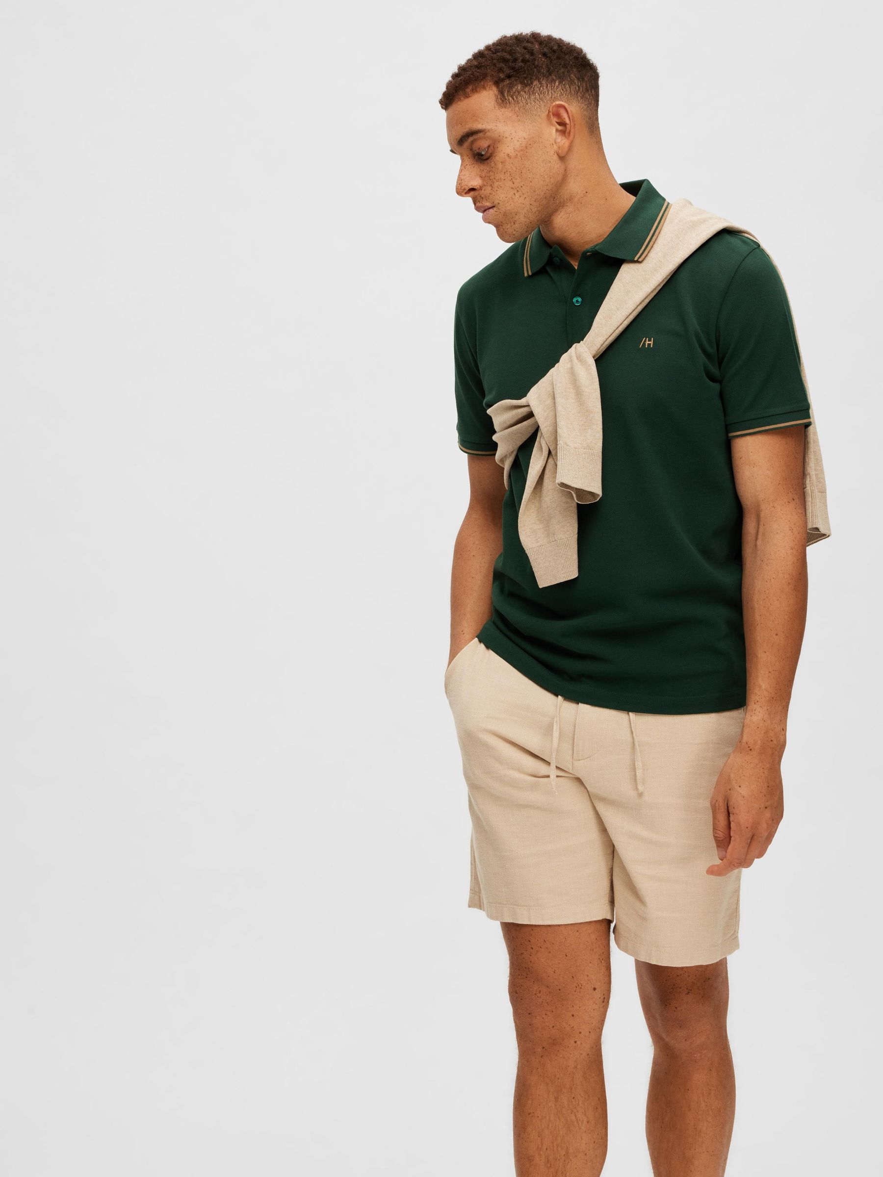 Polo khaki shorts top