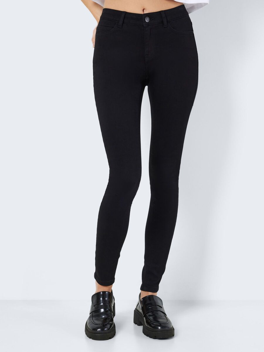 NMBILLIE NORMAL WAISTED SKINNY FIT JEANS from Black | The Founded
